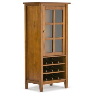 Simpli Home Warm Shaker High Storage Wine Rack - 22.5-in x 16-in x 50-in - Brown