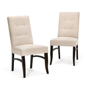 Simpli Home Ezra Off-White 20.30-in X 39.40-in Dining Chairs Set of 2