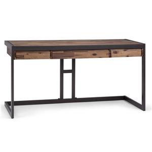 Simpli Home Erina Rustic Natural Aged Brown Asian Hardwood Desk