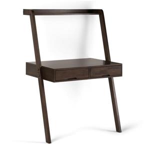 Bureau Aleck, pin, brun noyer chaleureux