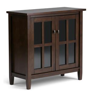 Simpli Home Warm Shaker 32-in x 14-in x 31-in Tobacco Brown Storage Cabinet