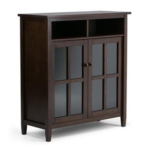 Simpli Home Warm Shaker 39-in x 16-1-in x 42.1-in Brown Storage Media Cabinet