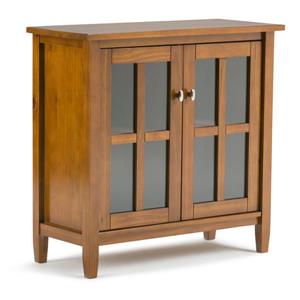 Simpli Home Warm Shaker 32-in x 14-in x 31-in Brown Low Storage Cabinet