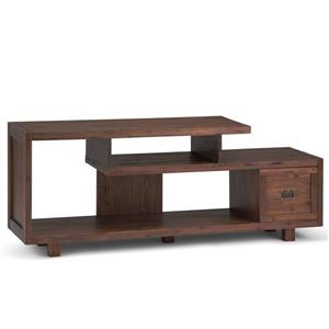 Simpli Home Monroe TV Media Stand - 60-in x 15.4-in x 24-in - Brown