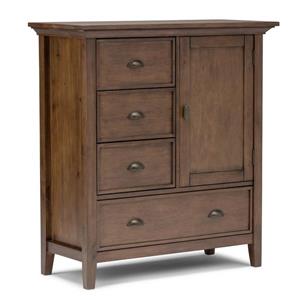 Simpli Home Redmond 39-in 17-in 42-in Brown Medium Storage Cabinet