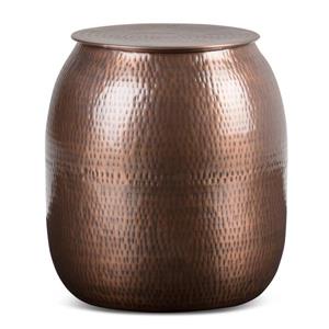Simpli Home Griffen 18.5-in x 18.5-in x 20.5-in Brown Storage Accent Table
