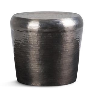 Simpli Home Troy 22.6-in x 22.6-in x 20.4-in Round Silver Accent Table