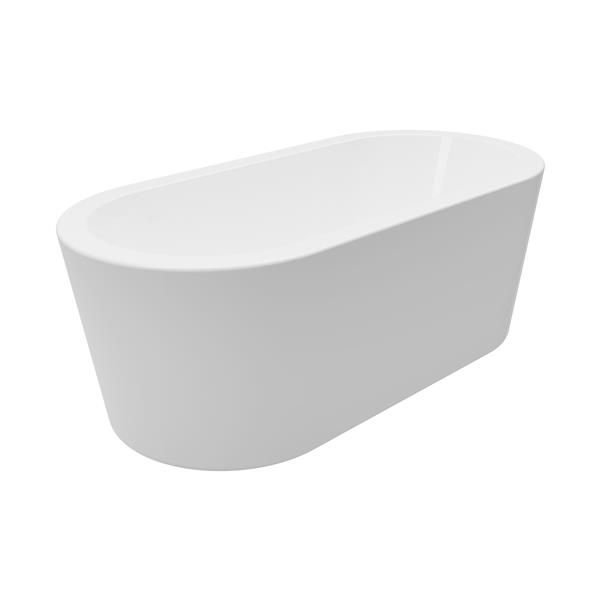 Bain autoportant Una-NF de A&E Bath & Shower, 71 po, blanc