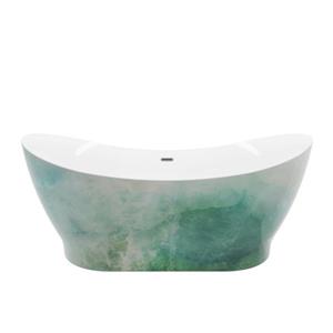 Baignoire autoportante Tundra A&E Bath & Shower, 66 po, blanc lustré