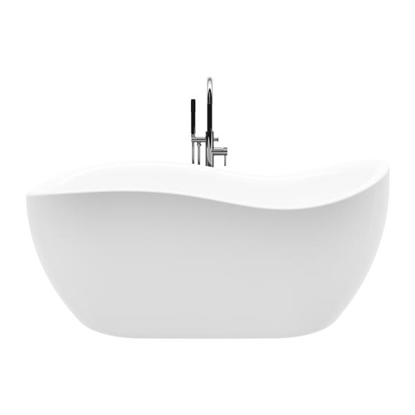 A&E Bath & Shower Abzu Freestanding Bathtub 68in Glossy White AXEL