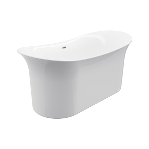 A&E Bath & Shower Sequana Freestanding Bathtub - 71-in - Glossy White