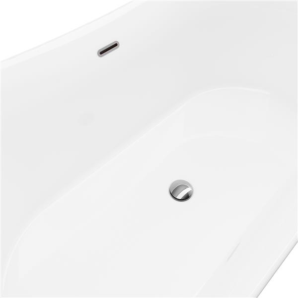 A&E Bath & Shower Sequana Freestanding Bathtub - 71-in - Glossy White