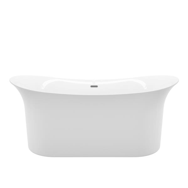 A&E Bath & Shower Sequana Freestanding Bathtub - 71-in - Glossy White