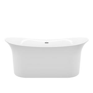 A&E Bath & Shower Sequana Freestanding Bathtub - 71-in - Glossy White