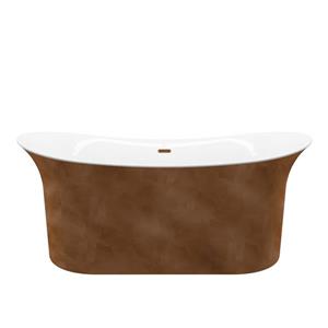 A&E Bath & Shower Freestanding Bathtub - 66-in - Copper