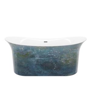 A&E Bath and Shower Cyclone 66-in Hand Painted Freestanding Bathtub