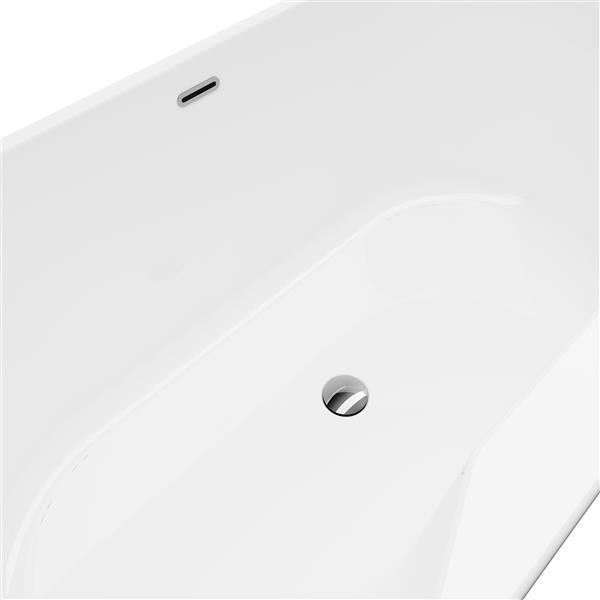 A&E Bath and Shower Sorel Freestanding Bathtub with faucet - 62-in - White