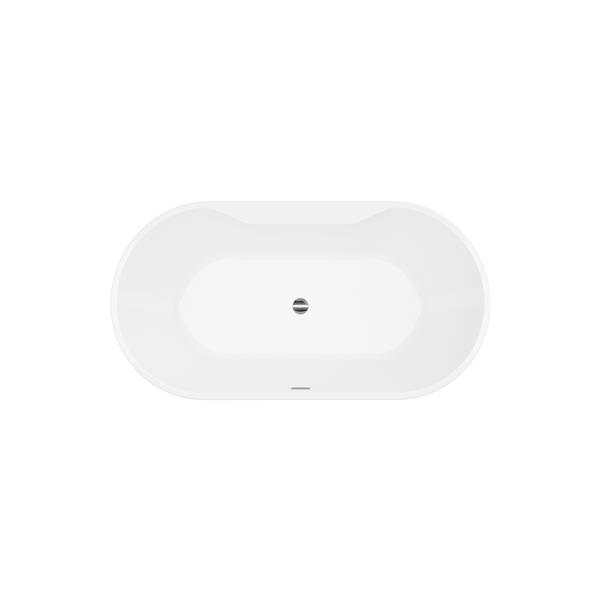 A&E Bath and Shower Sorel Freestanding Bathtub with faucet - 62-in - White