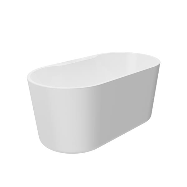 A&E Bath and Shower Sorel Freestanding Bathtub with faucet - 62-in - White
