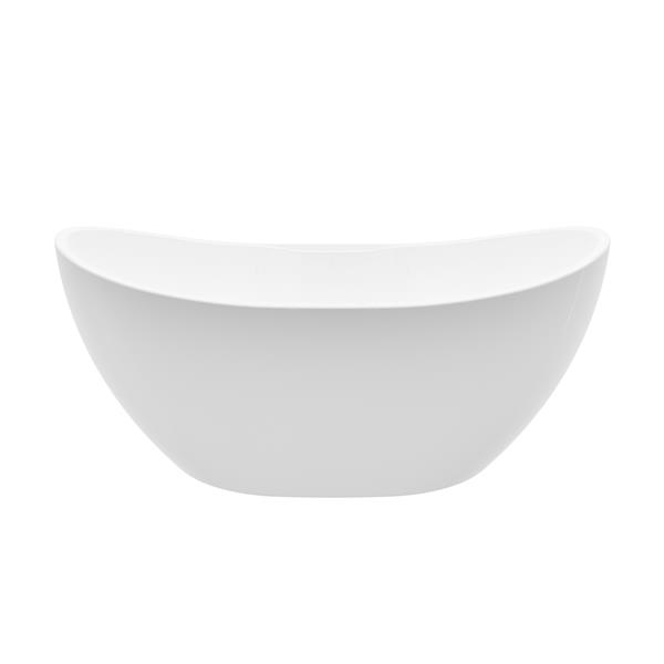 A&E Bath & Shower Freestanding Clawfoot Bathtub - 69-in - Glossy White