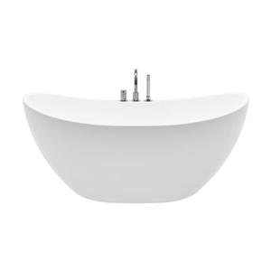 A&E Bath & Shower Turin Freestanding Bathtub - 69-in - Glossy White