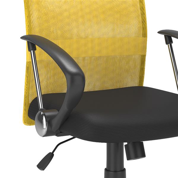 CorLiving 20.00-In x 19.00-In Contoured Yellow Mesh Back Office Chair