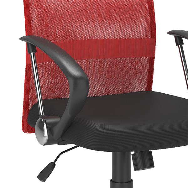 CorLiving 20.00-in x 19.00-in Contoured Red Mesh Back Office Chair