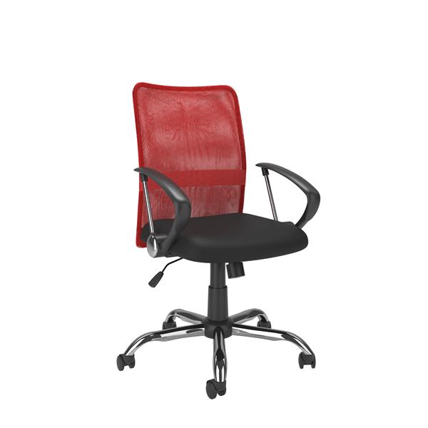 CorLiving 20.00-in x 19.00-in Contoured Red Mesh Back Office Chair