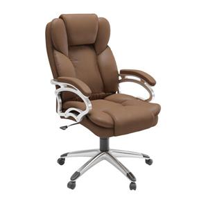 CoreLiving 22.50-in x 21.00-in Caramel Brown Leatherette Executive Office Chair