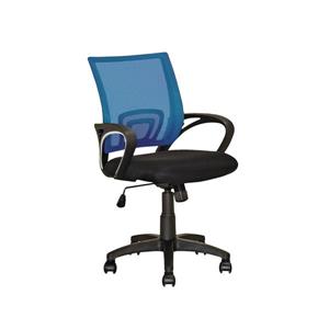 CorLiving 18.50-In x 18.25-In Contoured Blue Mesh Back Office Chair