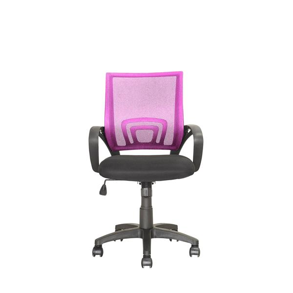 CorLiving 18.50-in x 18.25-in Contoured Pink Mesh Back Office Chair