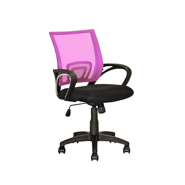 CorLiving 18.50-in x 18.25-in Contoured Pink Mesh Back Office Chair