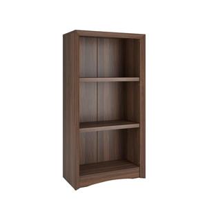 CorLiving Quadra Tall Bookcase 24 x 47-in Faux Woodgrain Finish Walnut
