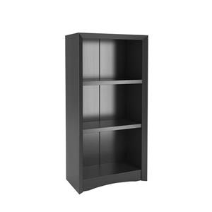 CorLiving Quadra Tall Bookcase 24 x 47-in Faux Woodgrain Finish - Black