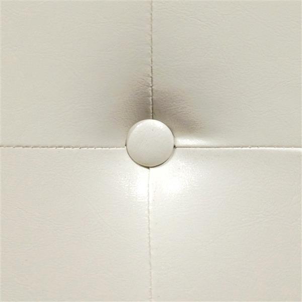 CorLiving Antonio 46-in x 28-in x 18-in White Bonded Leather Storage Ottoman