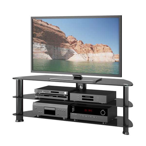 CorLiving Laguna Satin Black TV Stand for TVs up to 60 inches