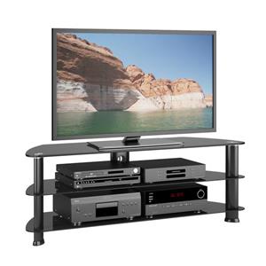 CorLiving Laguna Satin Black TV Stand for TVs up to 60 inches