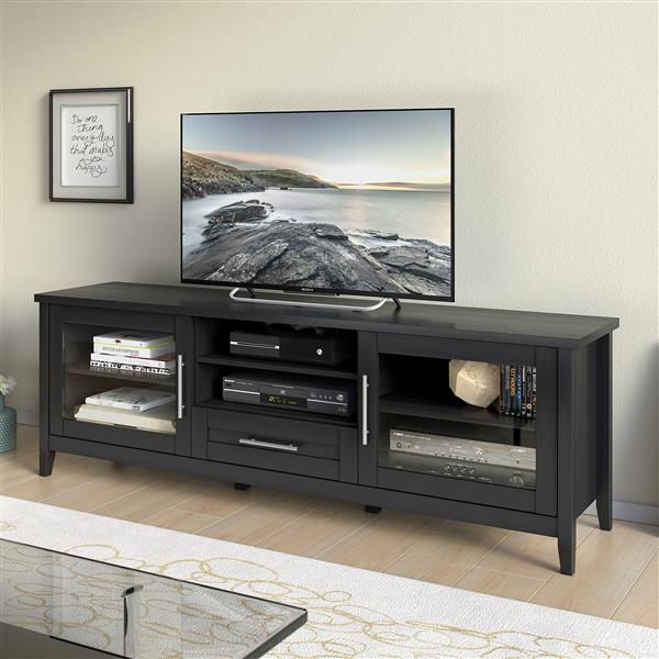CorLiving Jackson Black Extra Wide TV Stand