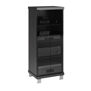 CorLiving Holland 20-in Wide Stand with Glass - Ravenwood Black