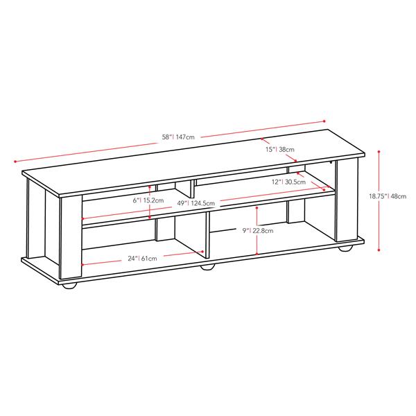 CorLiving Bakersfield Ravenwood Black TV Stand for TVs up to 65 inches