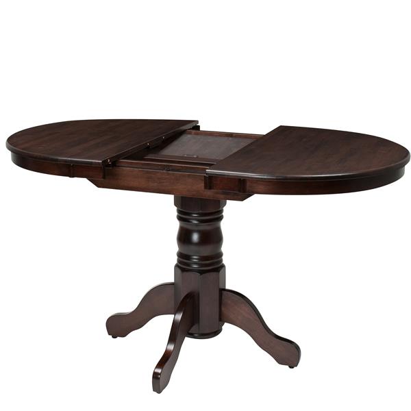 Table ovale extensible Dillon avec rallonge-papillon de 12 po