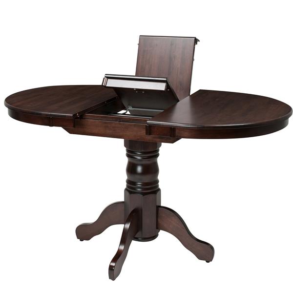 Table ovale extensible Dillon avec rallonge-papillon de 12 po