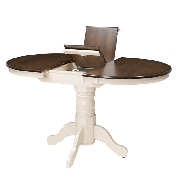 Table ovale extensible Dillon avec rallonge-papillon de 12 po