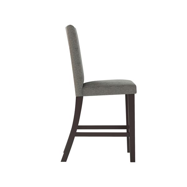 CorLiving Gray 18-in X 43-in Dining Chairs Set of 2