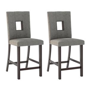 Chaises à hauteur de comptoir CorLiving, gris, 2 mcx