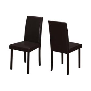 Chaises de cuisine Monarch, 36", brun foncé, ens. de 2