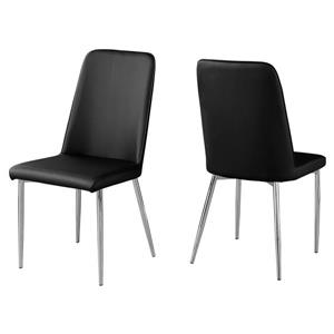 Chaises de cuisine Monarch, 37 po, noir , ens. de 2