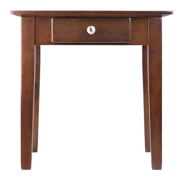 Winsome Wood Rochester 20-in x 20-in Walnut Wood Table