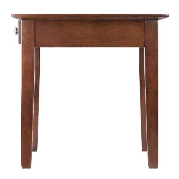 Winsome Wood Rochester 20-in x 20-in Walnut Wood Table