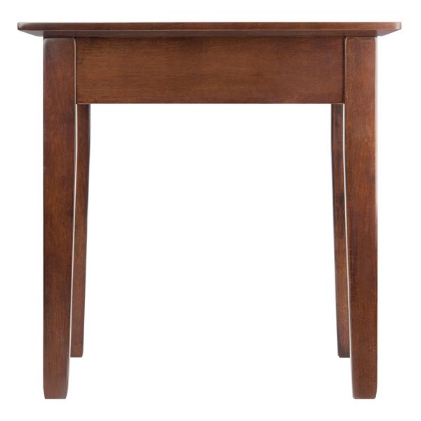 Winsome Wood Rochester 20-in x 20-in Walnut Wood Table